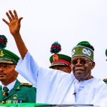 Tinubu waving during inauguration - 1