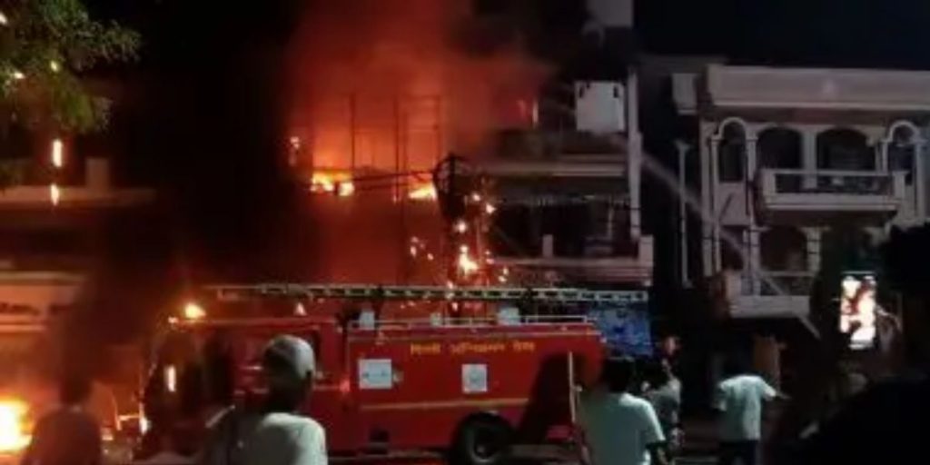 A file photo of a building gutted by fire - 1