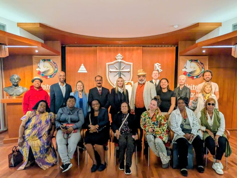 Speakers and participants at the International Day of Peace round-table event in London.
