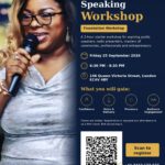 CoachTAC Public Speaking Foundation Workshop flyer in London, sponsored by TAC Foundation