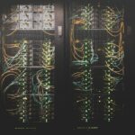 Network cables and server equipment in a data centre