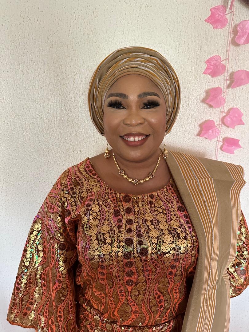 Folashade Ashabi Kasali in brown traditional attire