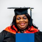 Omobolanle Olatishe, founder of Alexes Promotions, pictured in academic dress