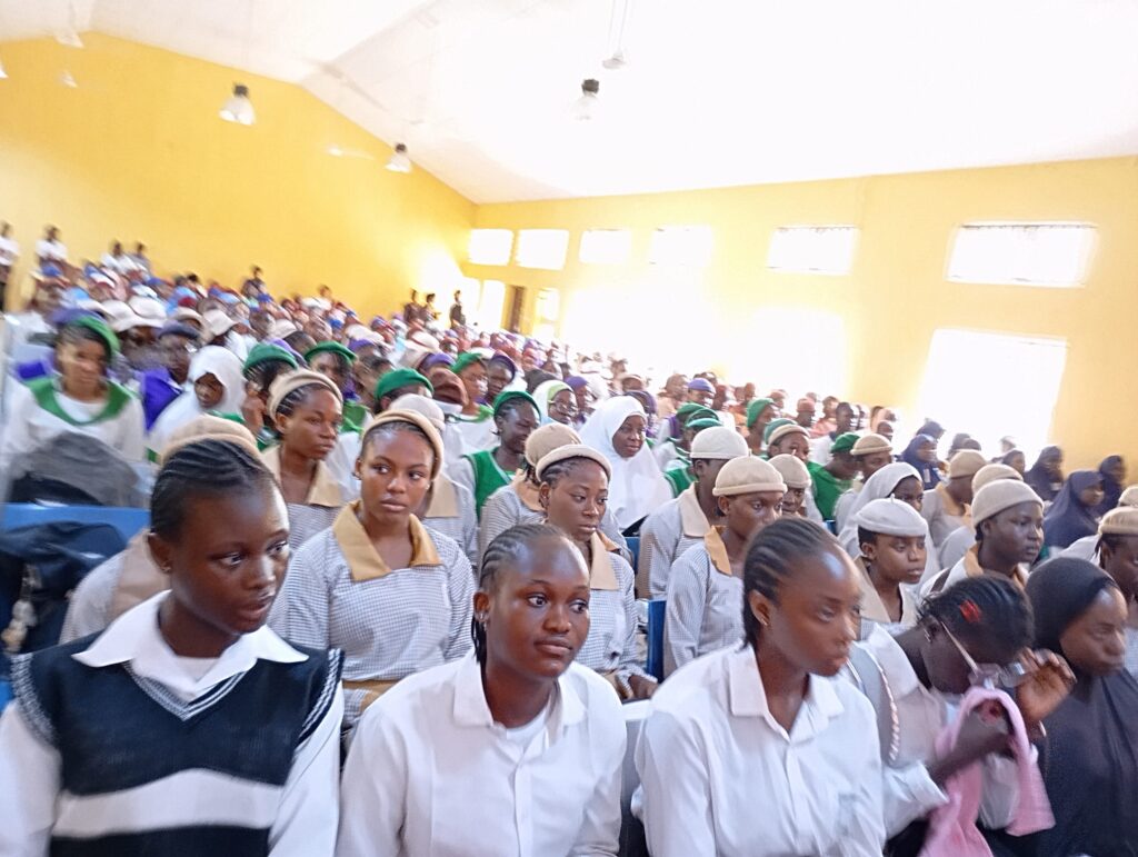 Participants at the AI for Her showcase at Model Secondary School, Maitama, Abuja