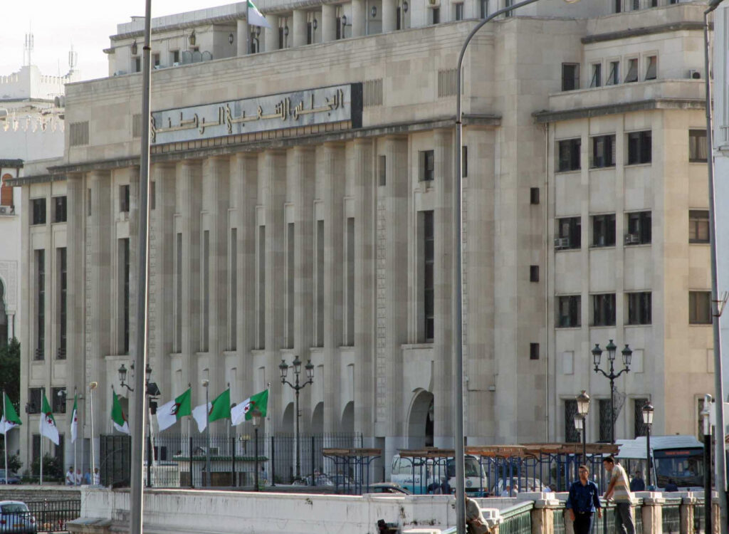 Algeria’s People’s National Assembly building in August 2012; archive location photograph, not the October 2026 deployment vote.