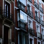 Apartment buildings with balconies in a Spanish city