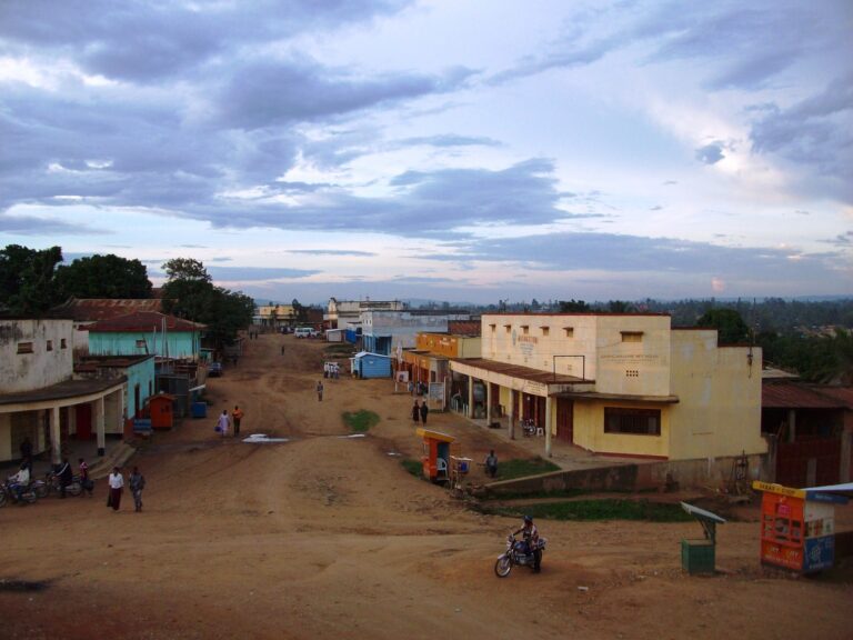 Bunia city centre in DR Congo; archive photograph uploaded in May 2010, not the Tumaini trial or its participants.