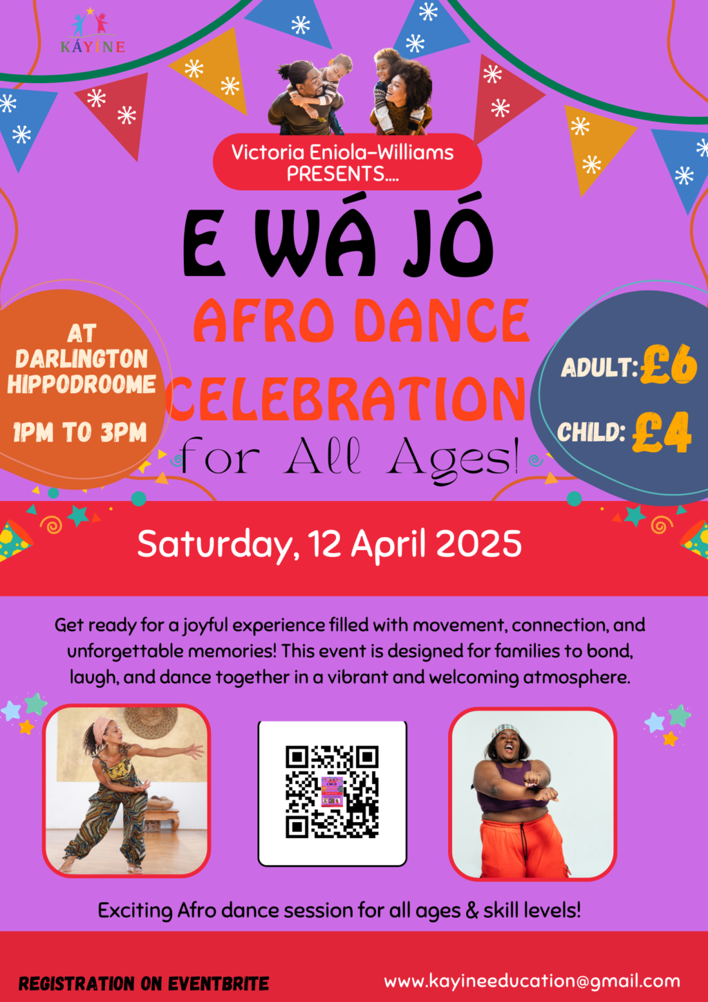 Children and families at a previous E WÁ JÓ Afro Dance Celebration organised by KÁYÌNÉ