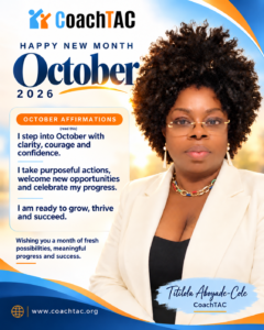 October affirmation graphic encouraging a focused 90-day reset for the final quarter of the year