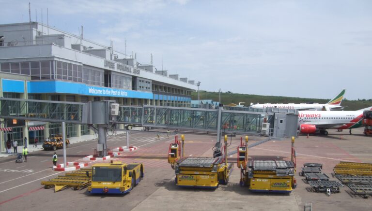 Entebbe International Airport in September 2009; archive location photograph, not October 2026 Ebola screening or quarantine facilities.