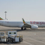 Ethiopian Airlines Boeing 737-800 ET-AQP at Addis Ababa in January 2018; archive illustration, not the Accra service