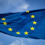 European Union flag outside the European Parliament in Brussels