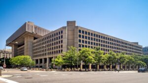 The J. Edgar Hoover FBI headquarters building in Washington DC