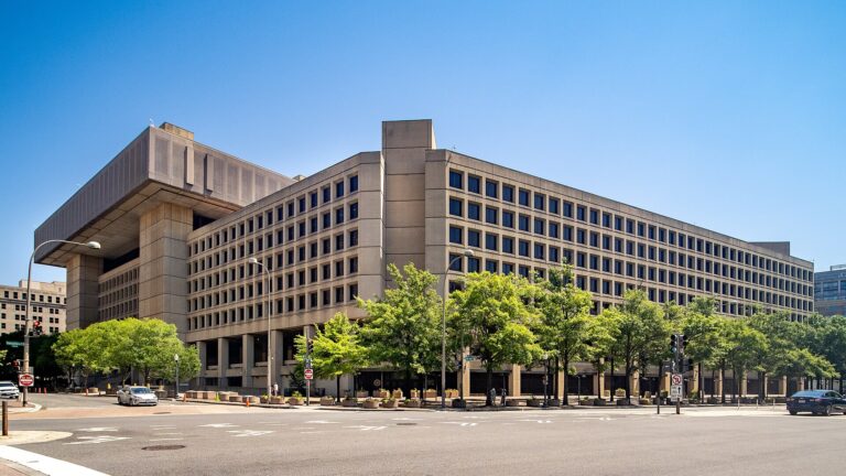 The J. Edgar Hoover FBI headquarters building in Washington DC