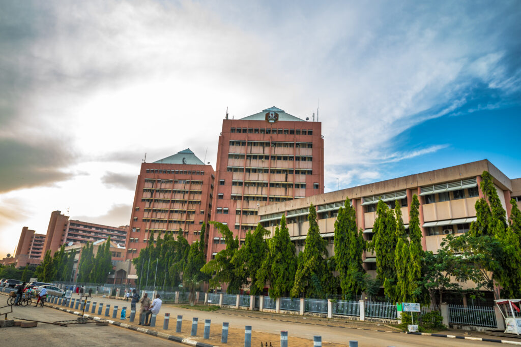 Federal Secretariat complex in Abuja, photographed in October 2018; archive illustration, not the October 2026 labour meeting.