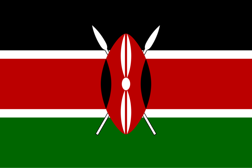 Kenyan national flag, used as a country illustration for the quarantine release report