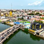 Aerial view of the Lekki-Ikoyi Link Bridge illustrating infrastructure investment in Nigeria
