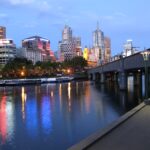 Archive view of Melbourne’s skyline and Yarra River from Southbank, photographed on 20 November 2006.