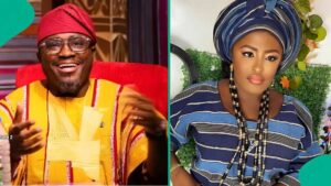 Morenike Adedoyin during her record ₦1 million win on the Yoruba-language game show Masoyinbo