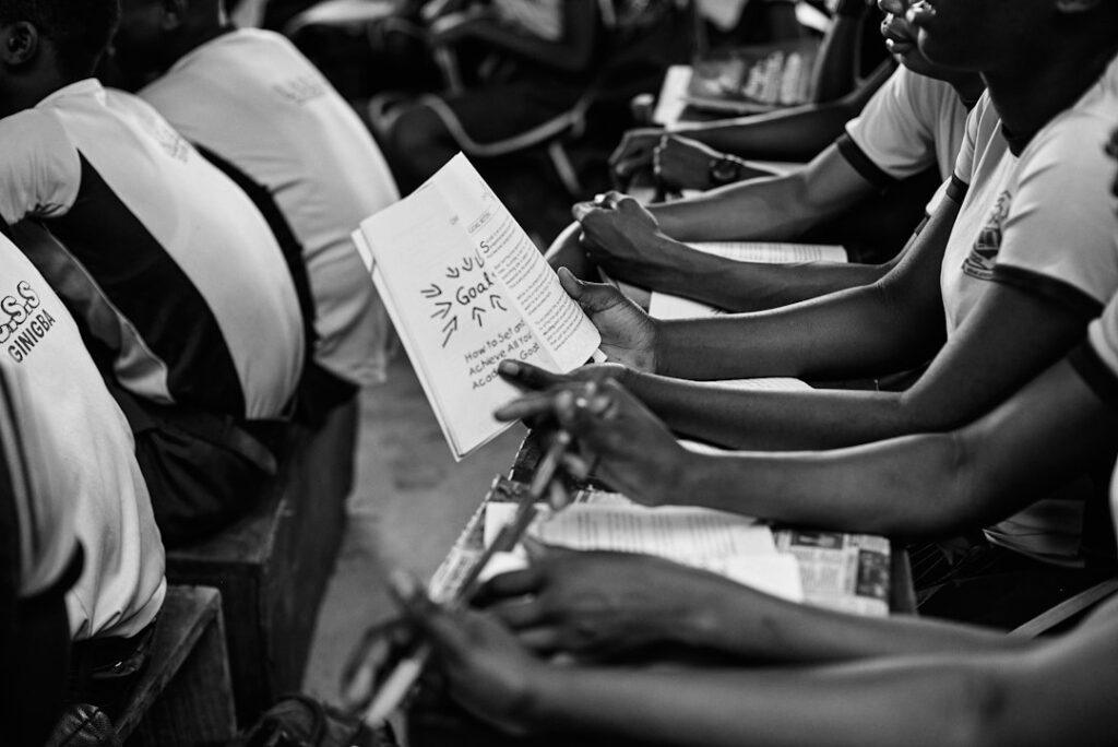 Nigerian secondary school students during a classroom learning activity in Port Harcourt