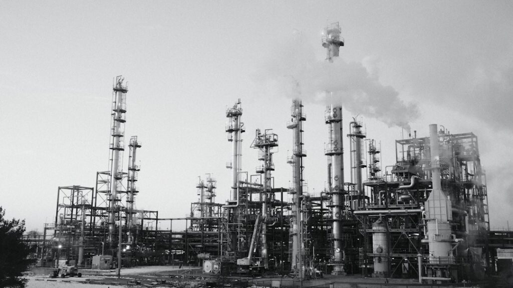 An industrial oil refinery complex, illustrating the Dangote Refinery IPO story