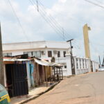 Exterior of the Olowu Palace and adjoining street in Abeokuta, photographed on 25 September 2019; archive location photograph, not the November youth-club launch