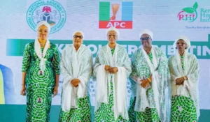 Oluremi Tinubu, centre, with RHI board members at the stakeholders meeting in Abuja on 29 October 2026