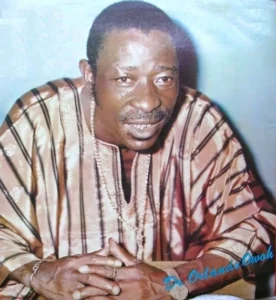 Yoruba highlife musician Orlando Owoh in an archival portrait