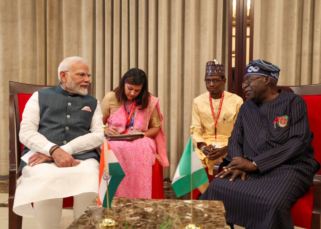President Bola Tinubu meeting Narendra Modi in Abuja on 17 November 2024; archive photograph.