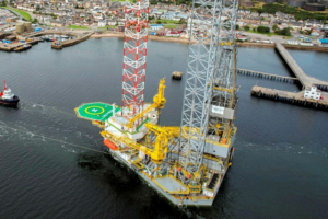 Archive photograph of the Prospector 5 jack-up rig before the Gabon sinking