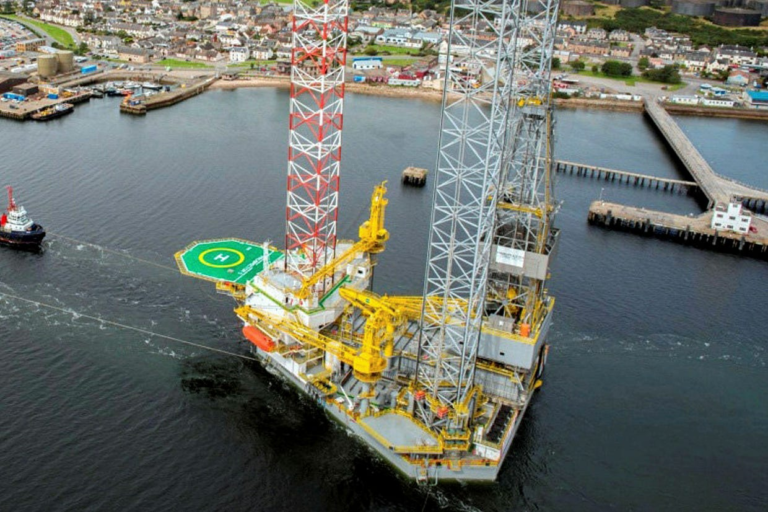 Archive photograph of the Prospector 5 jack-up rig before the Gabon sinking