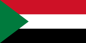 Illustration of Sudan’s national flag, identifying the country; not an image of the damaged substations