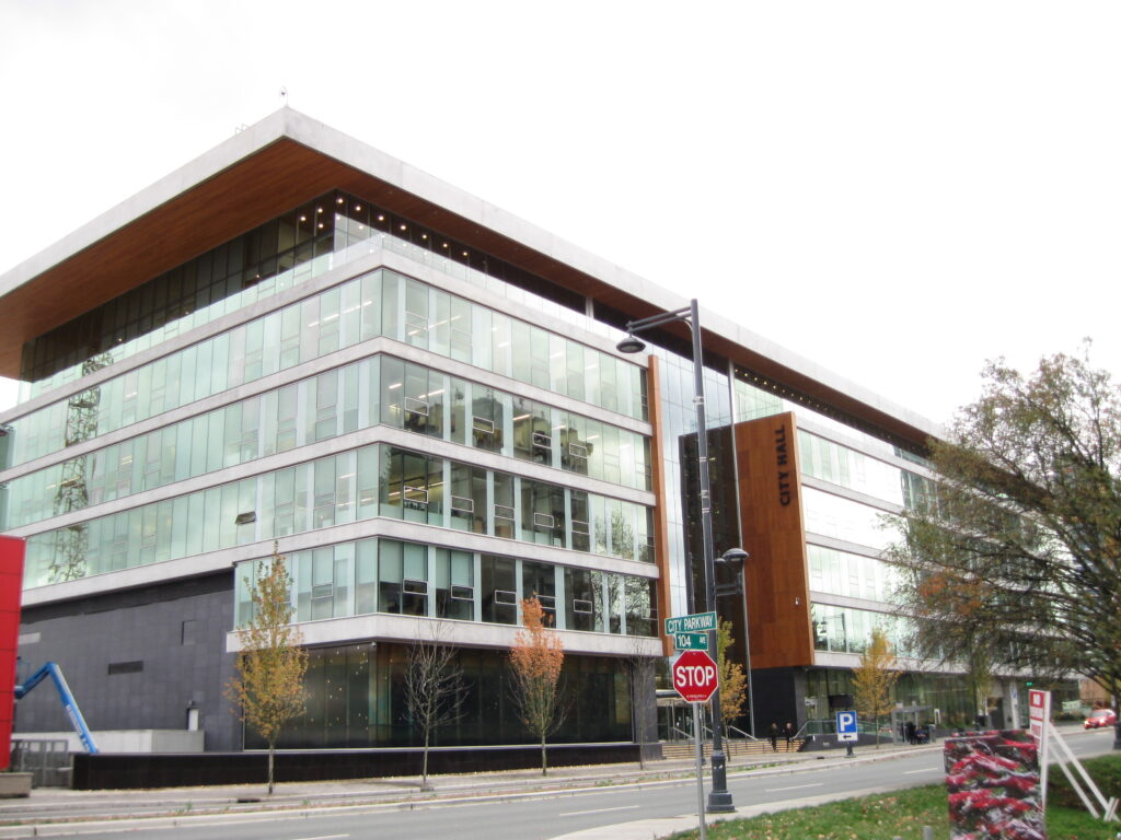 Surrey City Hall at 13450 104 Avenue, photographed on 6 November 2014; archive venue image