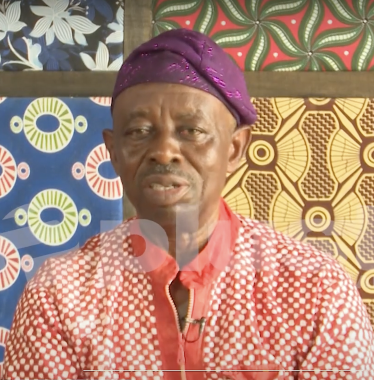 Tunde Kelani during a Plus TV Africa interview in October 2019