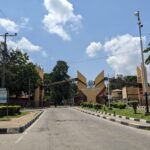Main gate of the University of Lagos in Akoka, photographed on 14 May 2025, used as an archival campus illustration.