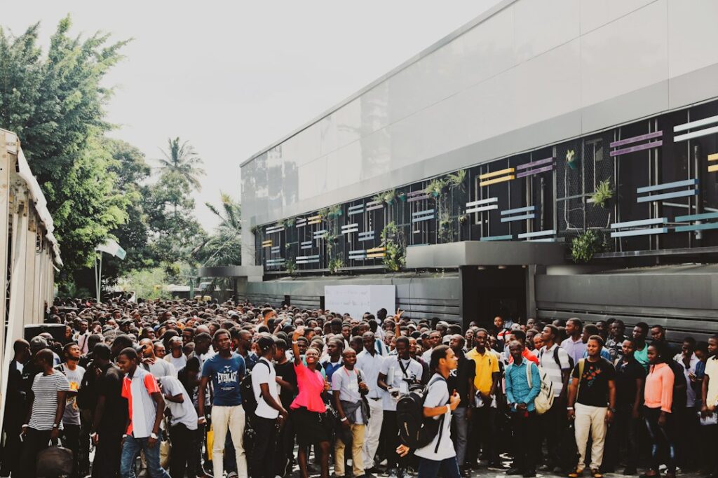 Young Nigerians participating in a technology and innovation gathering